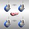 Service Caster 4 Inch 316SS Blue Polyurethane Swivel 3/8 Inch Threaded Stem Caster Set Brake SS316TS20S414-PPUB-BLUE-TLB-381615-4 - alternate 3